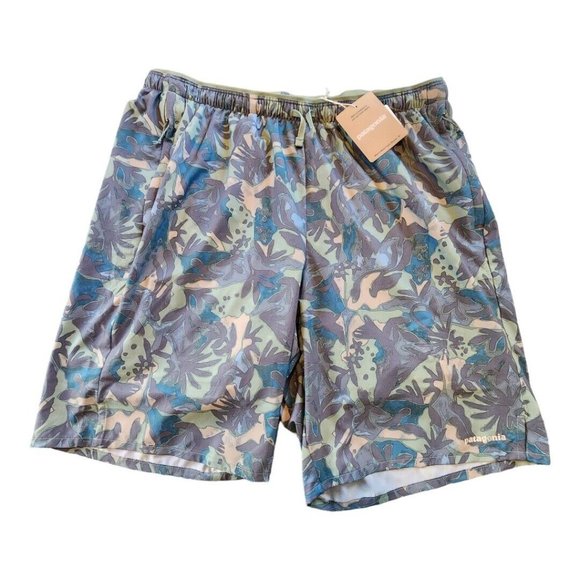 Patagonia Men's Small Multi Trails Shorts 8” Lands and Waters Sedge Green - NEW - Picture 1 of 12